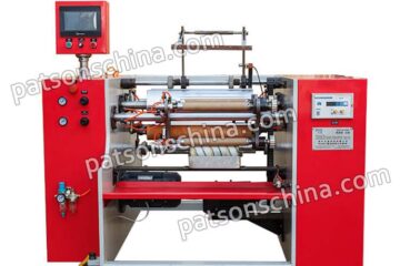 Semi automatic 3 shaft aluminium foil rewinding machine