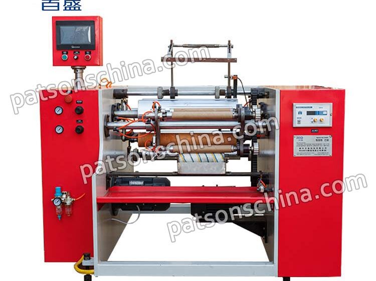 Semi automatic 3 shaft aluminium foil rewinding machine