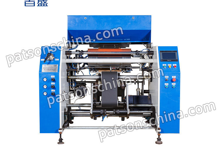 Automatic 5 shaft cling film rewinding machine