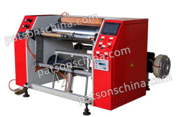 Semi-automatic aluminum foil cling film rewinding machine