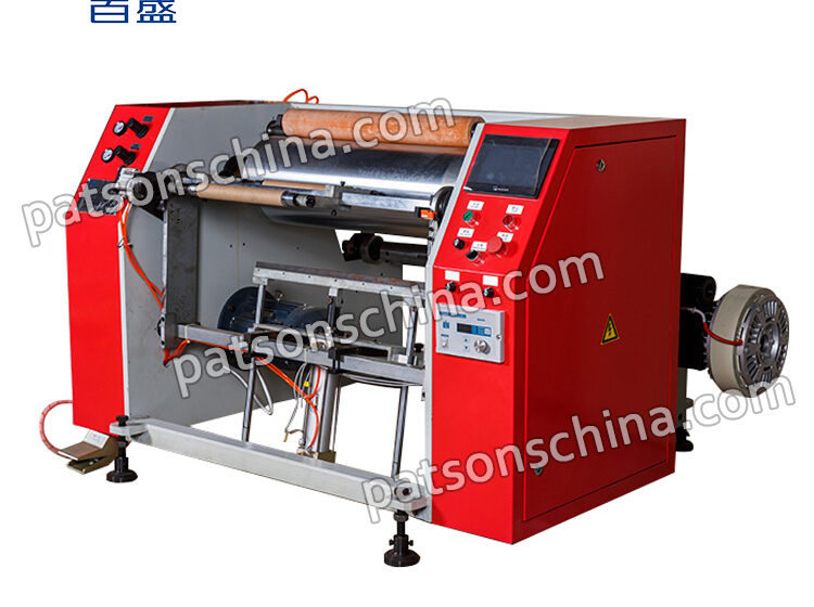 Semi-automatic aluminum foil cling film rewinding machine