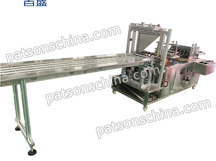 Four side sealing 4 lane card packaging machine